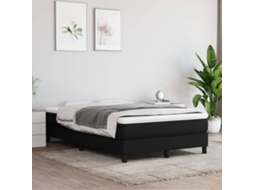 Vidaxl Estrutura De Cama Com Molas 120x200 Cm Tecido Preto