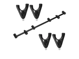 Porta Cañas de Pesca para Carpa com 4 Cabeças e Extensível até 45cm S/MARCA