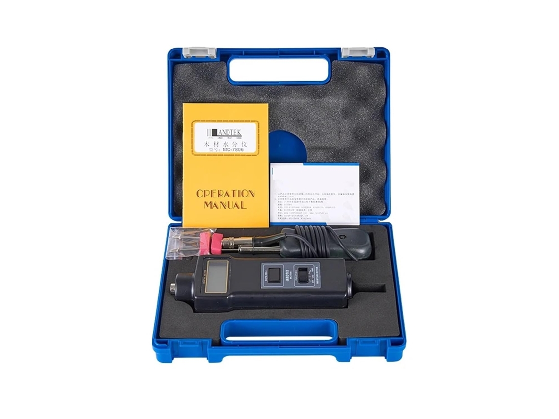 Medidor De Umidade Portátil Mc 7806 Para Madeira, Tipo Pino, Faixa Medição 0a 50%
