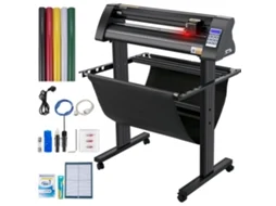 Cortador de Vinil VEVOR Plotter de Vinil de 870 Mm Cortador de Plotter de Tela Led Olho Óptico Semiautomático Integrado