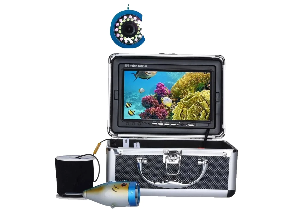 Câmera De Pesca Subaquática, Display De 7 Polegadas, Visão Noturna, Design Durável E Impermeável,30m Com Dvr Oem