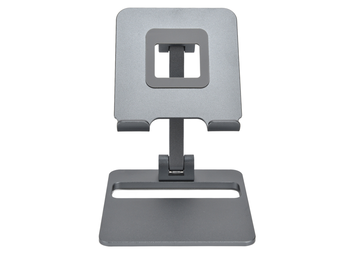 Suporte para celular e tablet ajustável dobrável liga de alumínio com silicone para escritório biblioteca S/MARCA