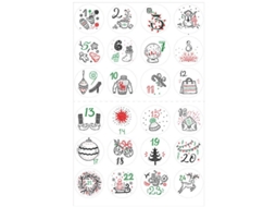 2x Presente De Natal 24 Adesivos Decorativos Digitais Coloridos Para Envelope De Presente De Natal Hengjian