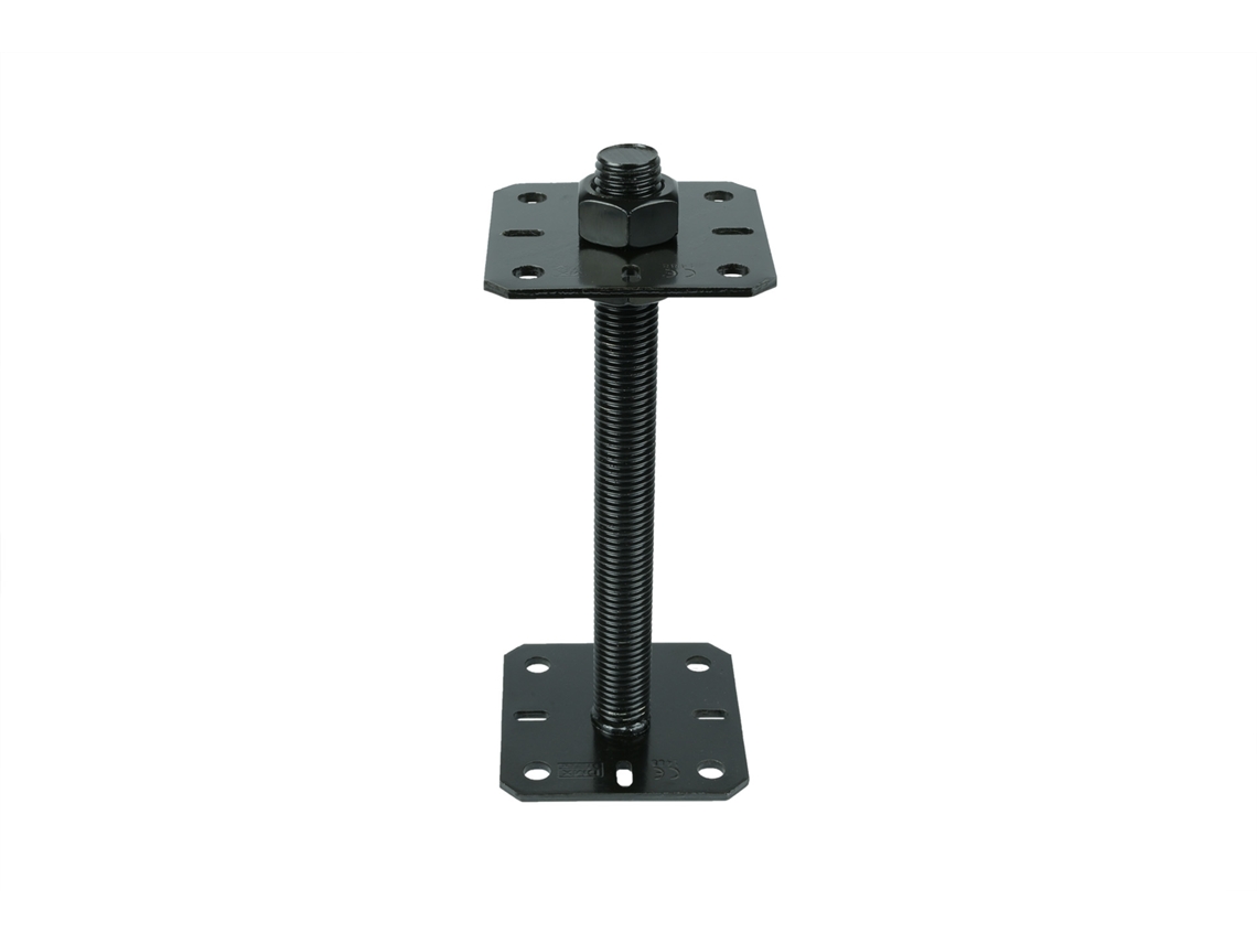 Suporte Ajustável Preto para Postes Entre 8X8 e 12X12Cm M20 Por Unidade WOVAR
