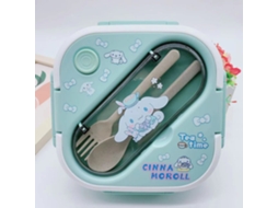 Lancheira De Micro-ondas Fofa Com Desenho Animado, Colher E Pauzinhos, Capacidade Para 2, 3 De Xícara, Estampa Cinnamoroll, Seguro