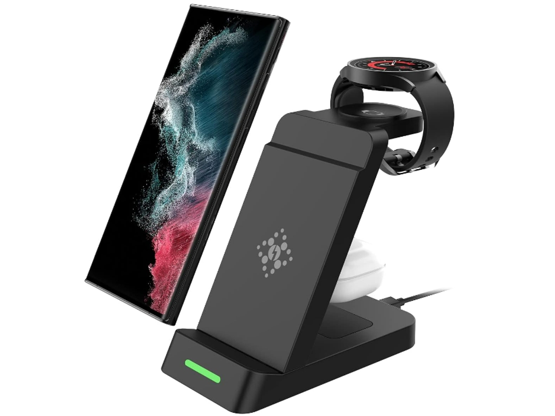 Carregador Sem Fio 3 Em 1 Para Galaxy Watch 6 Classic/6/5pro/5/4/active2/1 Carregador De Indução Para Galaxy S23/ultra/s23+/s22/note20/10 (p