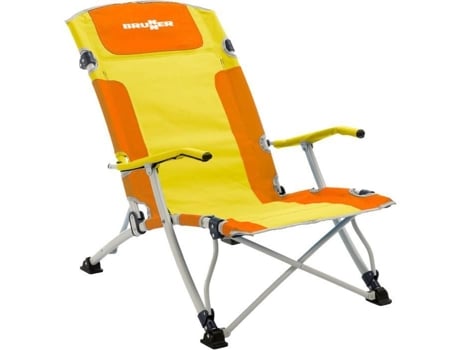 Cadeira dobrável - Brunner - Bula XL - Amarelo/laranja - 100 poliéster - 1 lugar
