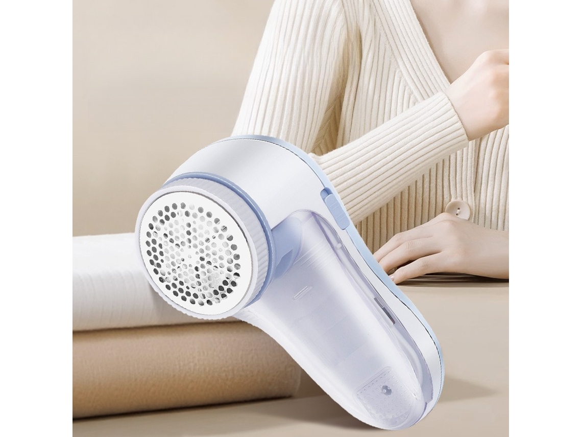 Removedor De Cotão Hexinyigjly 3 Velocidades, Visor Led, Recarregável, Para Roupa/sofá Azul Claro Azul Claro