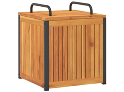 Cushion Box, Cushion Boxes Vidaxl Marrom Madeira De Acácia (45 X 45 X 45/53 Cm)