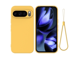 Capa Panoona Para Google Pixel 9 Silicone Tpu, Superfície Macia Amarelo