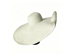 Chapéu De Praia Dobrável Para Férias Com Aba Larga, Largura Aberta De 70cm, Cor Bege, Tamanho M (56-58cm)