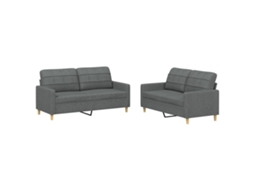 Sofa Set, Sofa Sets Vidaxl Cinzeto Tecido (n/a)