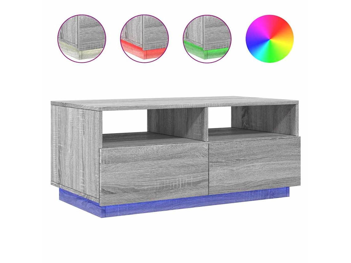 Coffee Table, Coffee Tables Vidaxl Cinzeto Madeira Processada (n/a)