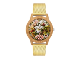 Reloj De Pulsera De Cuarzo Con Correa De Silicona Simple Para Hombre Y Mujer Zhoulianfa (oro)