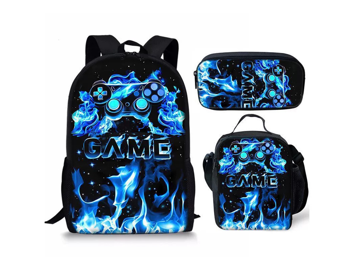 Mochila De Estudante Panoona Play Conjunto 3 Peças Lancheira Estojo 17 Pol 44cm Estilo 7