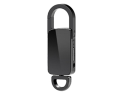 Lurelia Gravador De Voz Com Porta-chaves 16gb Com Usb, Ativação Por Voz, Reprodução Mp3 Para Reuniões, Palestras - Preto
