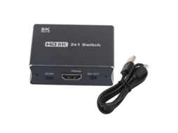 Switch de Interface Multimídia Hd 48gbps 8k 60hz 2 em 1 Mali