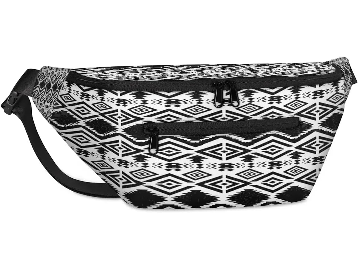 Bolsa MARCA transversal étnica tribal 38x25,9x19cm tecido poliéster