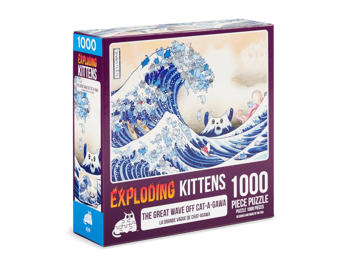 Puzzle EXPLODING KITTENS Great Wave Of Catagawa (1000 Peças) | Worten.pt