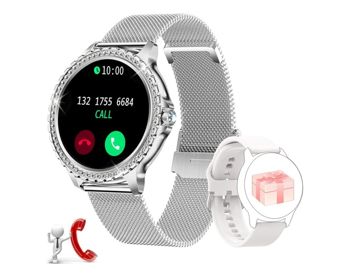 Smartwatch Bestvite I58 com carregamento magnético e longa duração Prata Bestvite