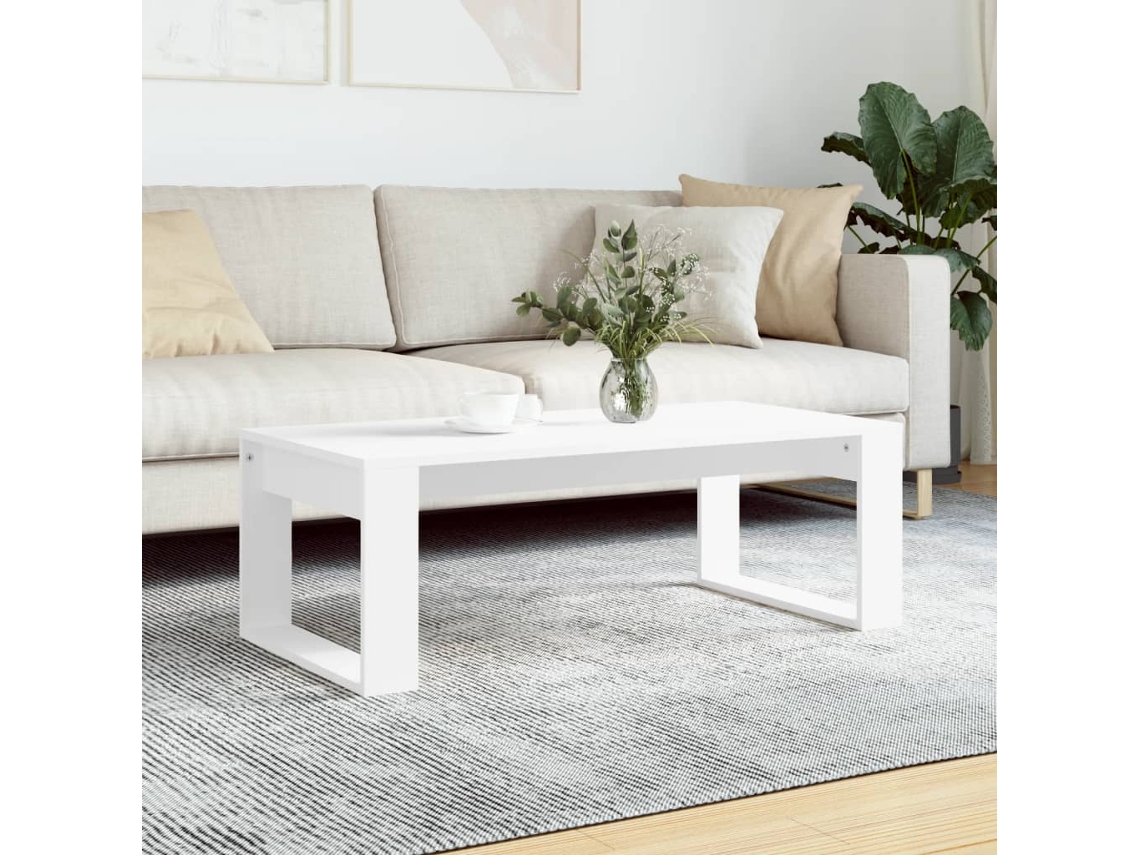 Vidaxl Mesa De Centro 102x50x35 Cm Derivados De Madeira Branco