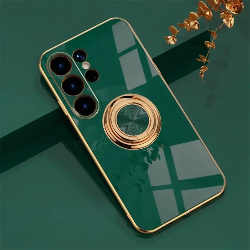 Capa Para Celular Com Suporte Magnético Giratório De 360° (verde Escuro, Galaxy S26 Edge), À Prova De Quedas.