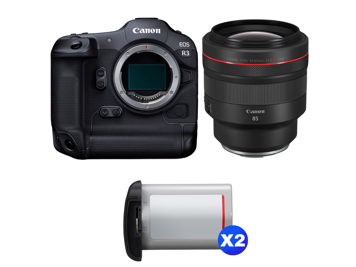 Eos R3 + Rf 85mm F/1.2 L Usm + 2 Canon Lp e19 + Ebook “20 Dicas para Fotos Que Impressionam” CANON