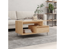 Vidaxl Mesa De Centro 90x49x45 Cm Derivados De Madeira Carvalho Sonoma