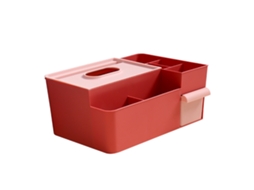 Caixa De Lenços De Papel Capa Multifuncional Elegante Decorativo Suporte De Lenços Faciais Para Cozinha Sala De Jantar Banheiro Mesa Vermelho Com Rosa