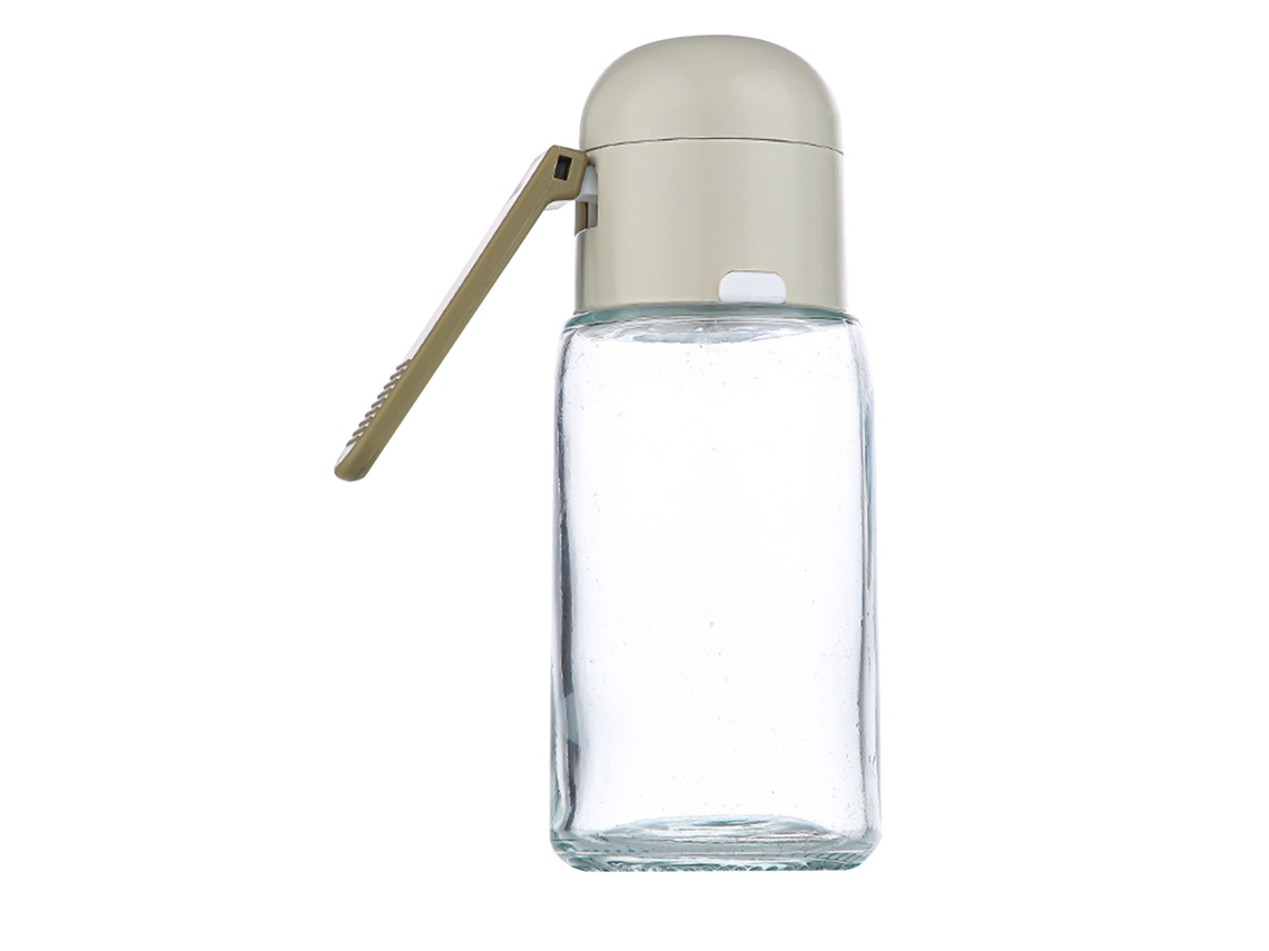Garrafa de Controle Quantitativo de Sal 180ml Vidro Transparente Tampa Selada para Cozinha | S/MARCA