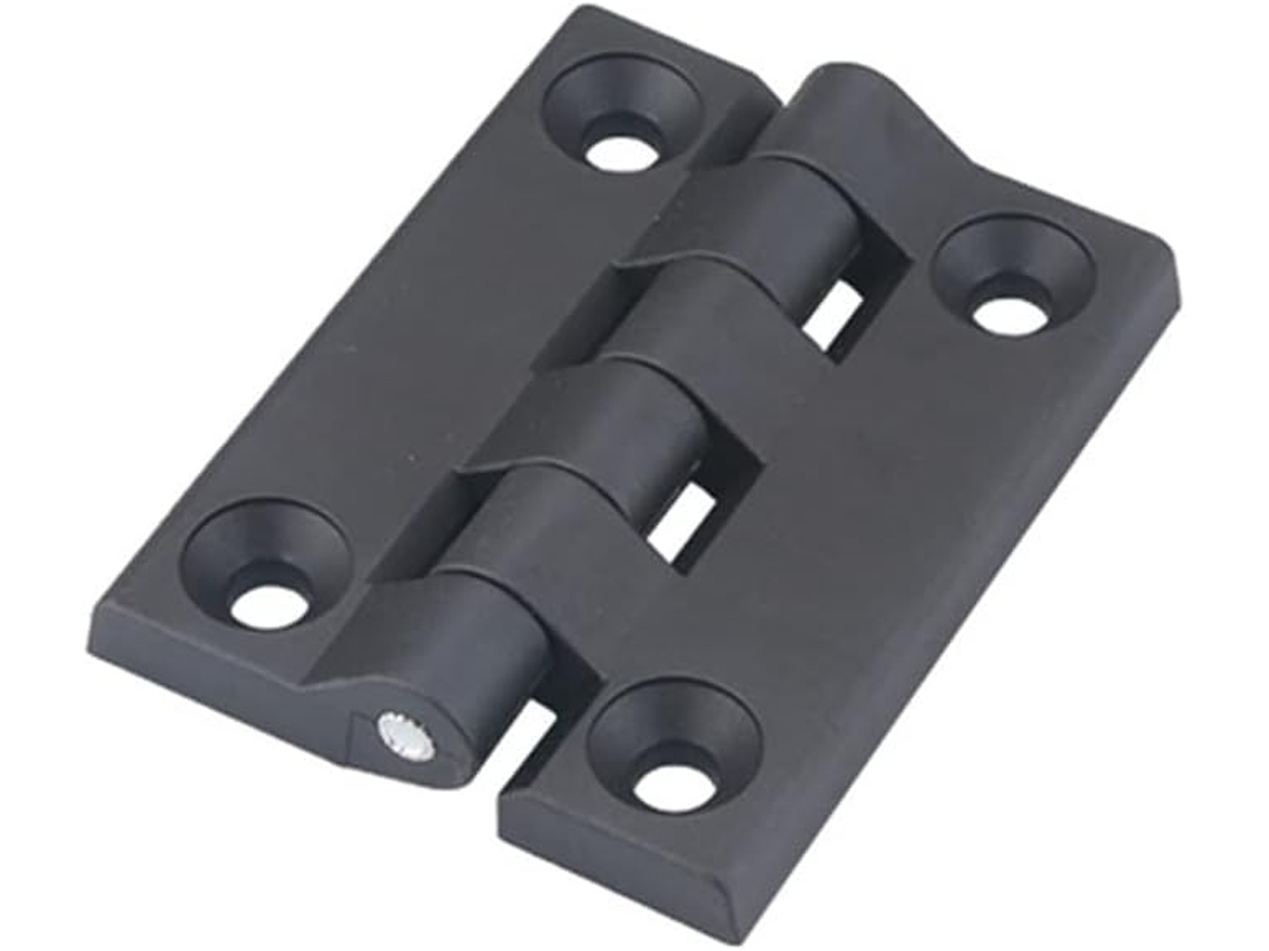Conjunto De 10 Dobradiças Nylon Pretas Para Móveis Madeira, Armários