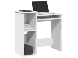 Vidaxl Secretária Com Prateleiras 84x40x78 Cm Contraplacado Branco