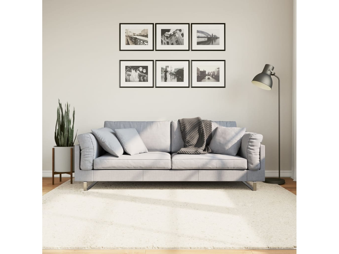 Vidaxl Tapete De Pelo Curto Oviedo 200x200 Cm Bege