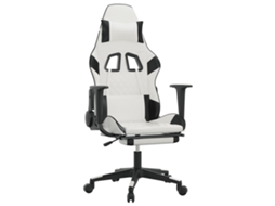 Cadeira de gaming VIDAXL Branco Couro Artificial (64x60x127 cm)