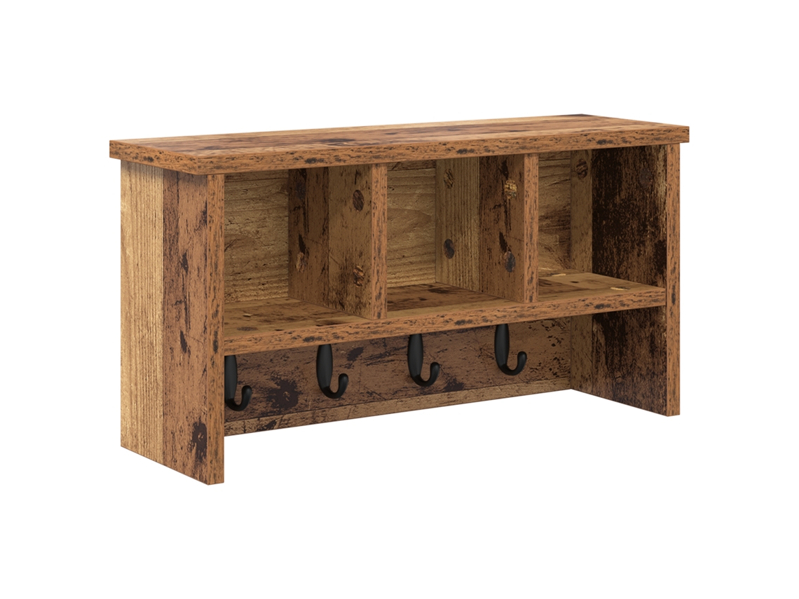 Conjunto 1 Cabideiro Vidaxl Castanho Derivados De Madeira (50 X 16 X 26 Cm)