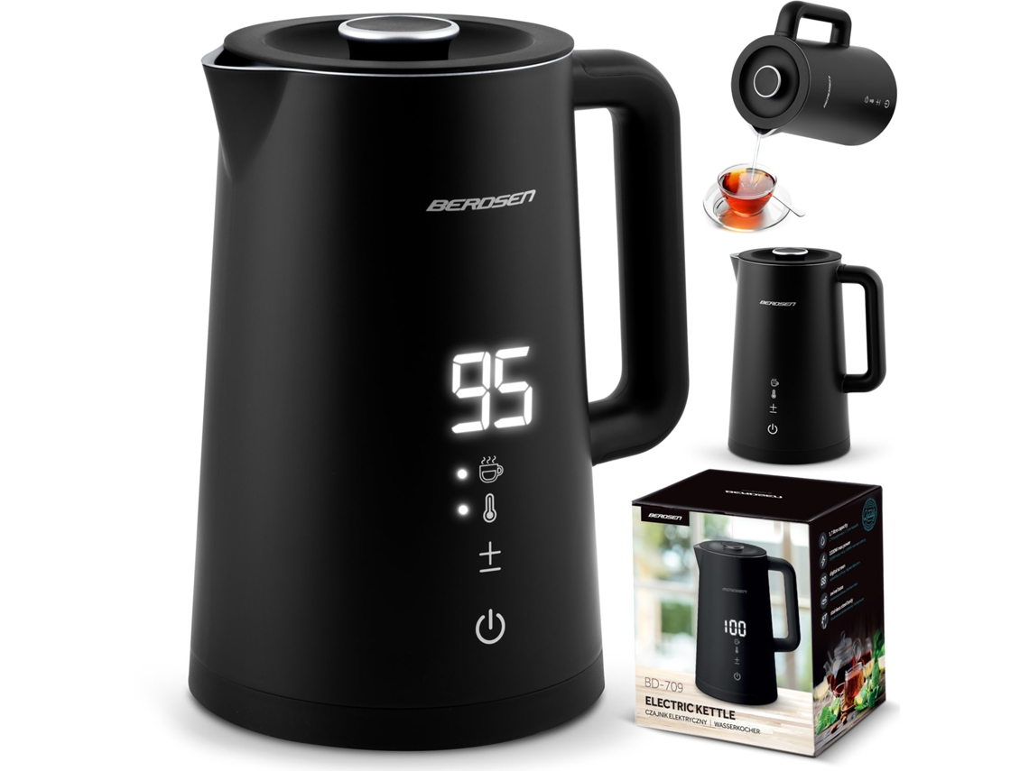 Chaleira Elétrica Preta Berdsen Bd-709 com Capacidade de 1,7 Litros
