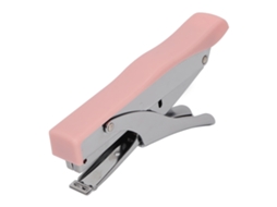Grapadora Manual Ergonômica Superfície Mate Portátil Plegável Lar Escola Escritório Rosa