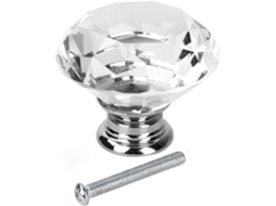 Conjunto De 16 Puxadores Vidro Para Armários E Guarda Roupas, Com Formato Elegante De 40mm Decoração Sofisticada Para