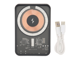 Banco De Energia Magnético Sem Fio 10000mah Banco De Energia Magnético Transparente Portátil Para Telefones Celulares Fones De Ouvido Bluetooth E44b 1