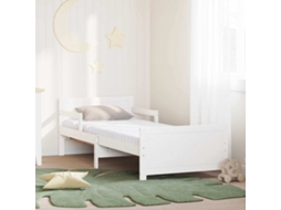 Vidaxl Estrutura de Cama com Colchão Extensível Branco 80 X 200 Cm