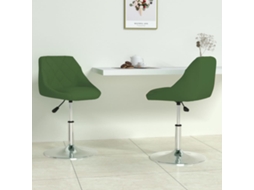 Vidaxl Cadeiras De Jantar Giratorias 2 Pcs Veludo Verde-escuro