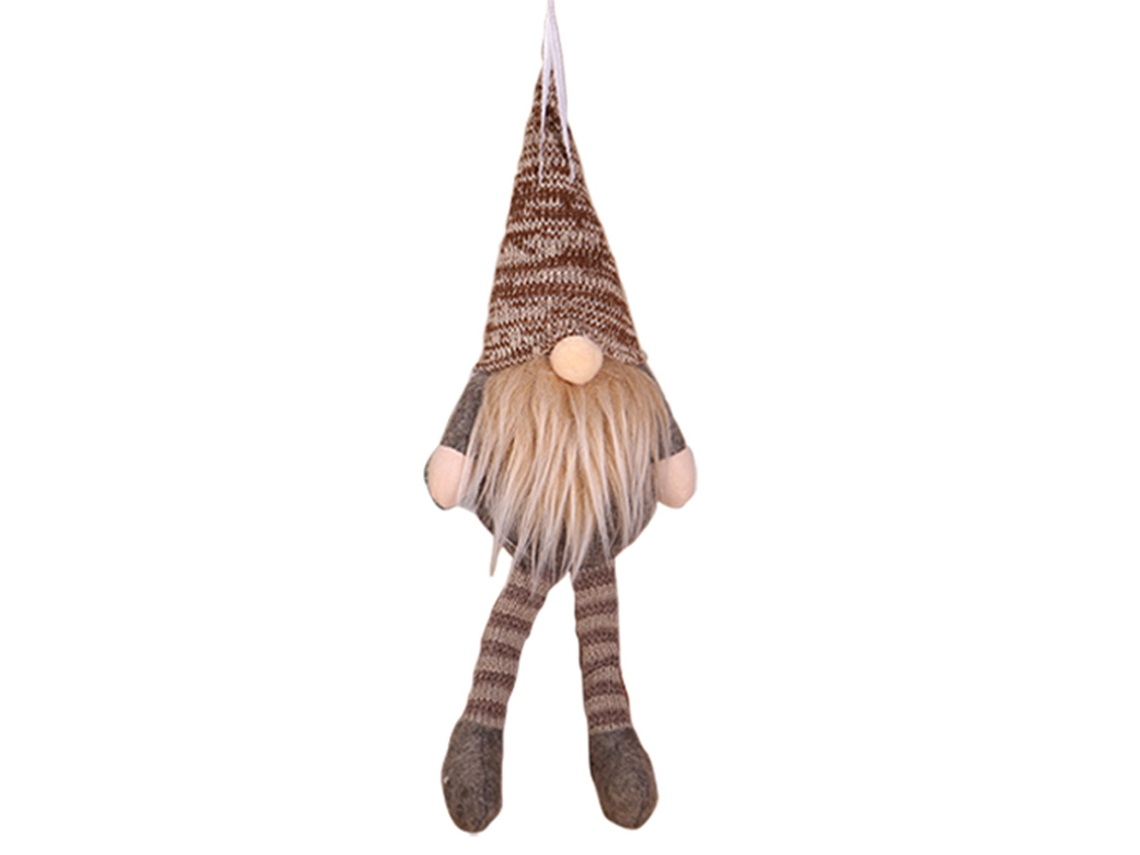 Adorno De Árvore De Natal Com Boneca Florestal Sentada