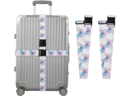 Conjunto De 2 Cintas Bagagem Com Estampa Borboleta Para Malas, Cintas De Viagem, Acessórios Para Cintos, Conector De