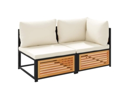 Conjunto 1 Sofá De Jardim Vidaxl Marrom Madeira De Acácia (136 X 68 X 64 Cm)