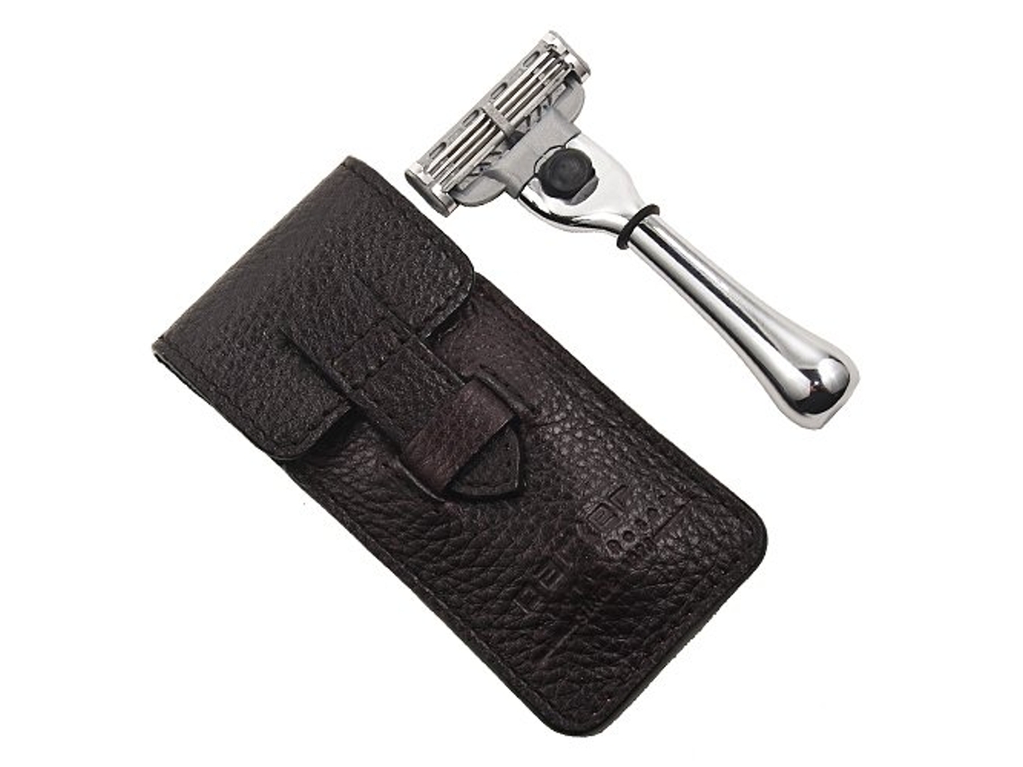 Parker TM-3 Travel Mach-3 Razor with Leather Pouch