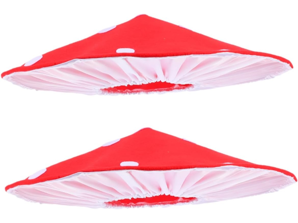 Conjunto De 2 Chapéus De Cogumelo - Para Uso Prático E Funcional