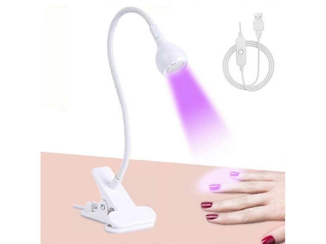Uv Nail Polish Curing Lamps, Gel Gooseneck Lamp 3w 5v Light With Clip Professional D Ryer For GOKOCO