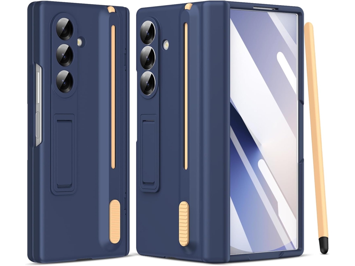 Capa Chrui Para Samsung Galaxy Z Fold 7, Com Caneta, Proteção Completa Com Suporte (compatível, Azul Royal)
