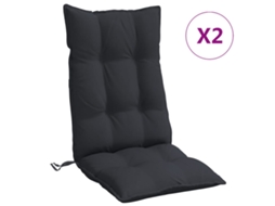 Highback Chair Cushion, Highback Chair Cushions Vidaxl Preto Tecido (n/a)