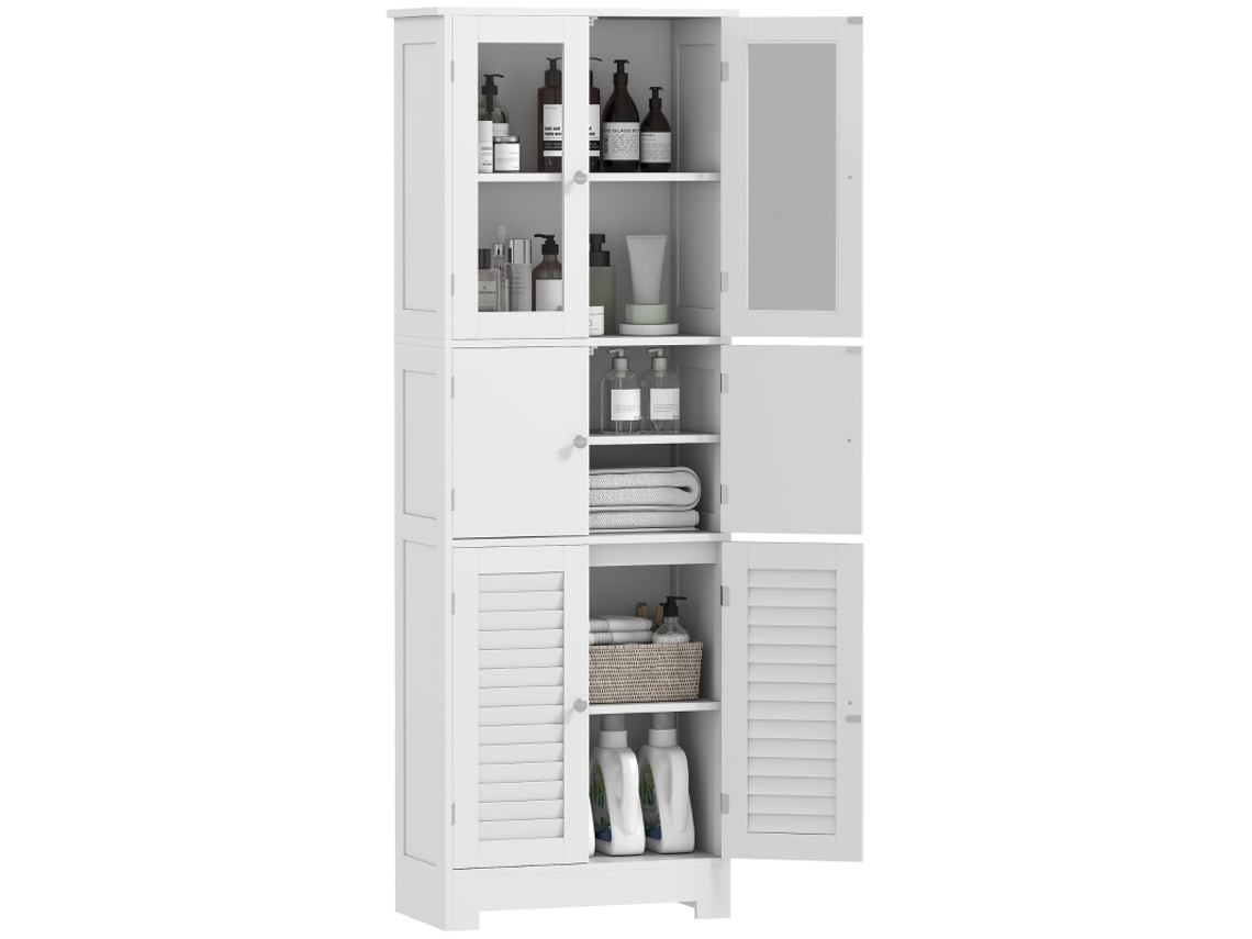 Armário de Banheiro Branco com 2 Portas, 61x30,5x109,5cm | MEGA ECHO TRADE SHOP